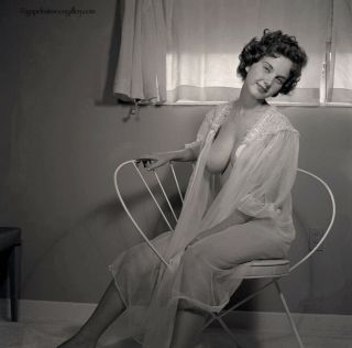 Bunny Yeager 1950s Black & White Camera Negative Sultry Unadorned Pretty Model