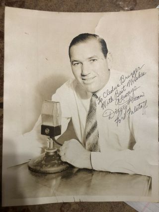 Dizzy Dean,  Autograph For Falstaff.  St.  Louis Cardinals,  1940’s,  World Series,