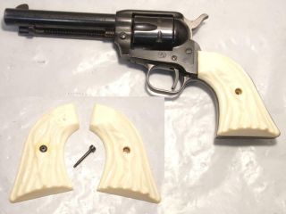 Vintage Imitation Carved Bone Gun Grips For Colt Frontier Scout.  22 S/a Buntline