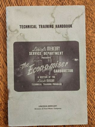 Vintage 1950 Lincoln Mercury Technical Training Handbook 76 Pages