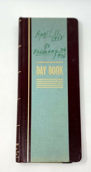 Vintage Ledger Book - Day Book - Record Book 16”x7”x2” 304 Pages Filled