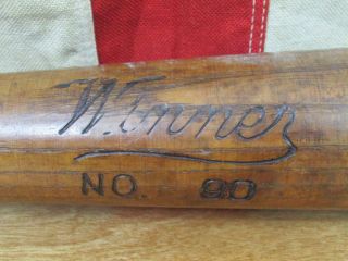 Vintage 1940s Winner Wood Baseball Bat No.  90 