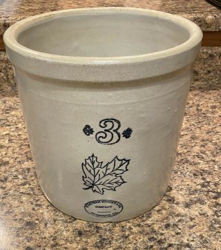 Vintage 3 Gallon Western Stoneware Co - Monmouth,  Illinois