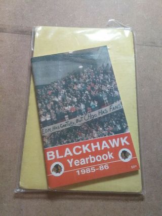 Nhl Chicago Blackhawks 1985 - 86 Yearbook Vintage
