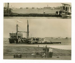 3 Photographs Of Supermarine Southampton S1422 On Hms Flat Iron Floating Dock