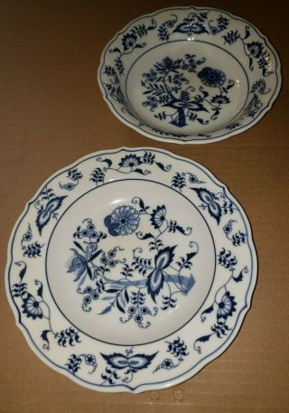 Vintage Blue Danube Onion Pattern 2 Bowl Set 7.  5 " & 8 " Japan