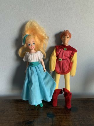 Set Vintage 1993 Thumbelina & Prince Cornelius Doll Figure Toys Don Bluth