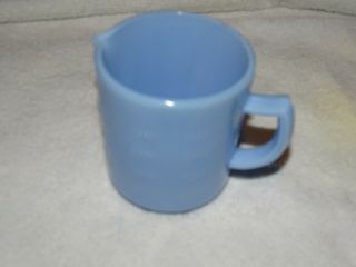 Vintage Measuring Cup Cream Dove Brand Binghamton Ny Blue Depression Glass