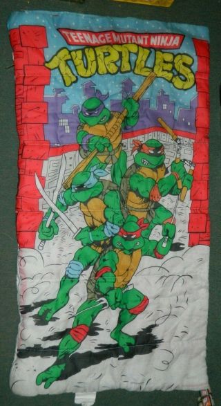 Vtg Vintage 1988 Tmnt Teenage Mutant Ninja Turtles Child Sleeping Bag