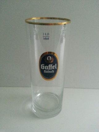 Vintage Gaffel Kolsch - German Beer Glass 0.  4 Liter