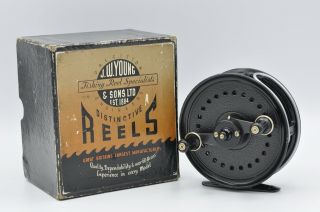 J W Young & Sons " Landex " 3 3/4 Vintage Fly Reel W/ Extra Handle And Gear