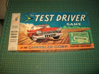 Vintage Boardgame Milton Bradley 1956 Test Driver Auto Car Chrysler Corp