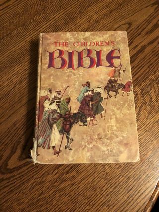 Vintage 1965 The Children’s Bible Color Illustrated Hardcover By Golden Books