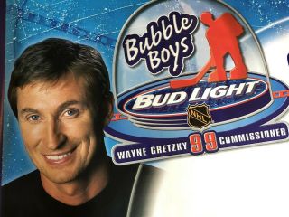 Wayne Gretzky Bubble Boys Huge Promo Banner Table Hockey League Bud Light Nhl