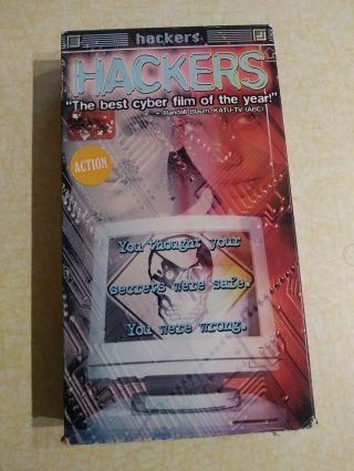 Hackers Vhs 1995 Angelina Jolie 1995 Cyber Space Adventure Vintage Techno