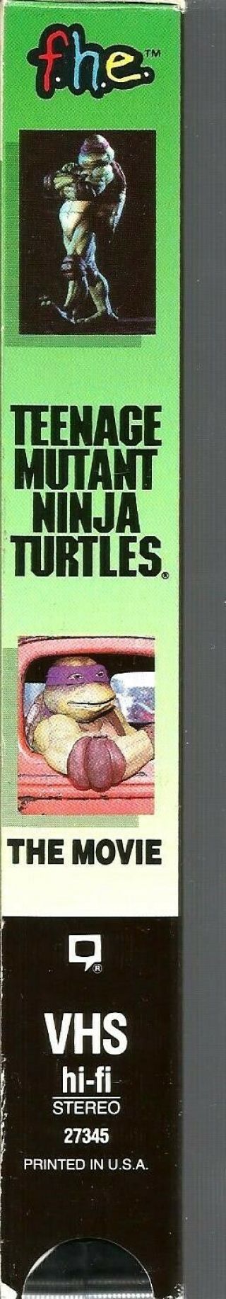 Teenage Mutant Ninja Turtles - The Movie VHS 1990 Judith Hoag Elias Koteas VTG 3