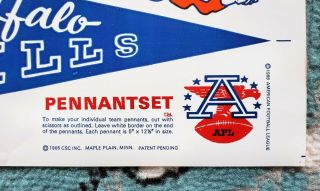 VINTAGE 1966 American Football League AFL Vinyl Pennant Set 9 Teams 2