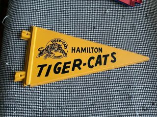 Rare Vintage Cfl Hamilton Tiger Cats Plastic Pennant 1965 Nalley 