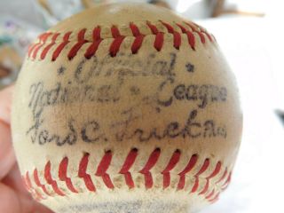 Vintage Ford C.  Frick Official National League Baseball Approximately 70 Yrs Old