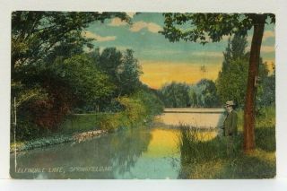 1911 Springfield Missouri Elfindale Lake Vintage Postcard