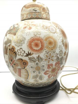 Antique Fine Chinese Export Porcelain Ginger Jar Lamp Famile Canton 20th Cent. 3