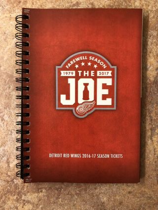 2016 - 2017 Joe Louis Arena Detroit Red Wings Final Farewell Season Ticket Booklet