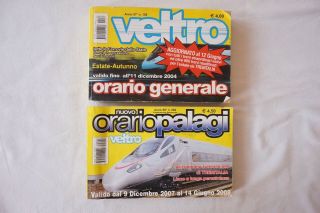 2004 & 2008 Italy Italian Train Railway Timetable Orario Generale Vettro X2