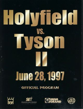 Evander Holyfield V Mike Tyson Ii On Site Boxing Program 6/28/97 The Bite Fight