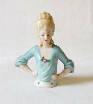 Good Sized Antique Early 20th Century German Porcelain Half Doll