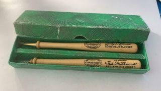 Vintage Ted Williams & Ralph Kiner Louisville Slugger Pen/pencil Set W/box
