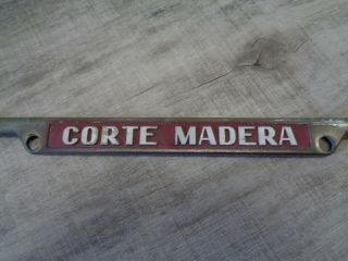 Vintage Metal Dealer License Plate Frame Marin Acura Corte Madera California 2