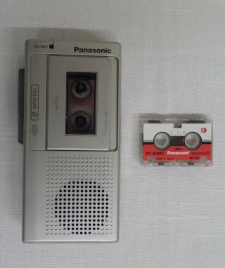 Vintage Panasonic Handheld Microcassette Recorder Rn - 120a With Tape