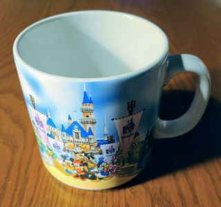 Vintage Disneyland 35 Years Of Magic Coffee Cup Mug Anniversary Japan Porcelain