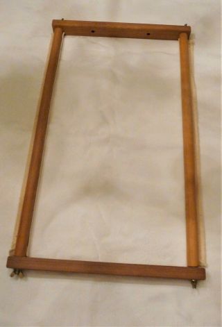 Vintage Wood Frame Scroll Bars Needlepoint Embroidery Quilt Stretcher Board