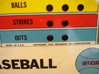 Vintage.  1962.  Roger.  Maris.  Action.  Tin.  Litho.  Baseball.  Game.  U.  S.  A. 3