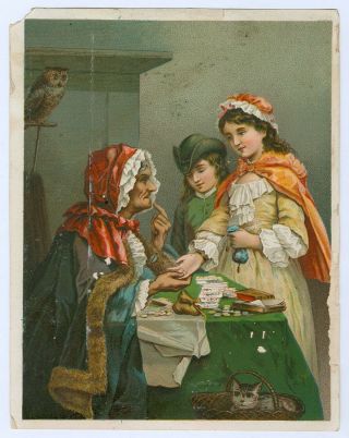The Gypsy Fortune Teller Vintage Victorian Trade Card