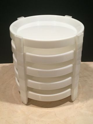 Vintage Tupperware Set Of 8 Divide - A - Rack Pie Dessert Stackers Baking Holiday