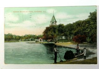 C.  1909 Chicago Illinois Douglas Park Vintage Postcard