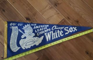 Vintage 1959 Chicago White Sox American League Champs Pennant Mlb