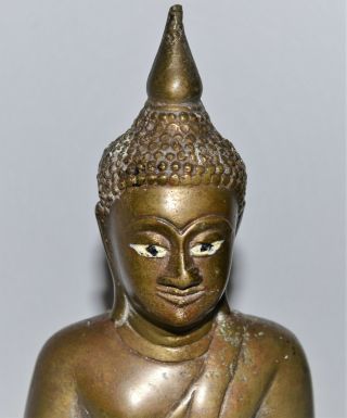 Antique Thai Brass Buddha Statue,  mid to late 1800 ' s 3