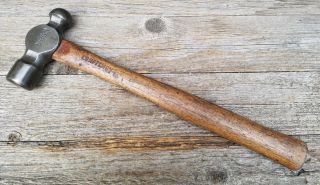 Vintage Craftsman 38466 Ball Peen Hammer W/ Wood Handle - 24 Oz Machinist Hammer