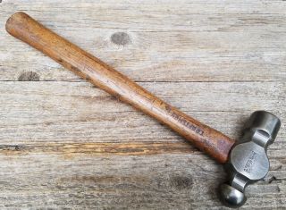 Vintage Craftsman 38466 Ball Peen Hammer w/ Wood Handle - 24 OZ Machinist Hammer 2