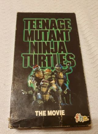 Teenage Mutant Ninja Turtles - The Movie Vhs 1990 Vintage Tape Tmnt F.  H.  E.