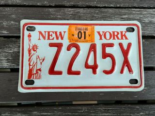 York Ny Statue Of Liberty Motorcycle Atv License Plate Tag Z245x Man Cave