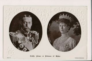 Vintage Postcard King George V & Queen Mary Of Great Britain
