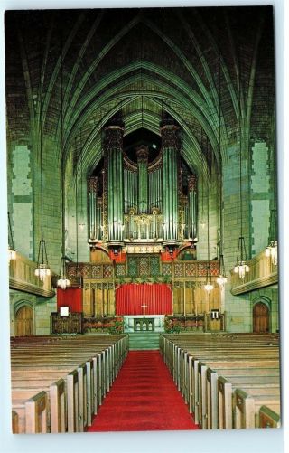 Inside First Baptist Church Pittsburgh Pennsylvania Pa Old Vintage Postcard C02
