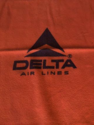 Vintage Delta Airlines/ Airplane Wool Blanket