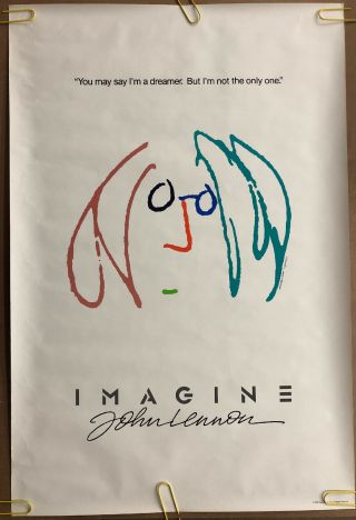 Vintage Poster John Lennon Imagine Movie Memorabilia Promo Headshop