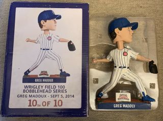 2014 Greg Maddux Chicago Cubs Bobblehead,  Wrigley Field Sga,  Hof,  100 Years