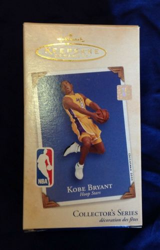 Kobe Bryant 2003 Hallmark Keepsake Christmas Hoop Stars Ornament & Card -